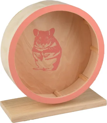 Produktbild von Flamingo Nagerspielzeug Laufrad aus Holz Danco lachsrosa, Maße: 19,5 cm