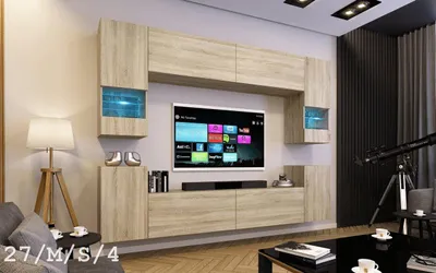 Obrázek produktu pro Furnitech Obývací stěna - Závěsná skříňka moderní - Obývací stěna (Future C27/M/S/4 1A)