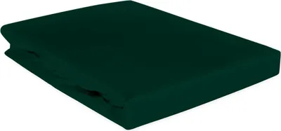 Produktbild von Spannbettlaken Baumwollsatin flaschengrün 036/120x200