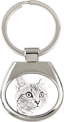 Zdjęcie produktu dla Amerykański krótkowłosy - brelok do kluczy z kotem, breloczek z nadrukiem, personalizowana przywieszka marki Art-Dog