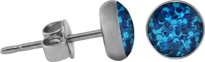 Produktbild von Chirurgenstahl Ohrstecker Glitterline Farbe - Blau Größe - 10 mm