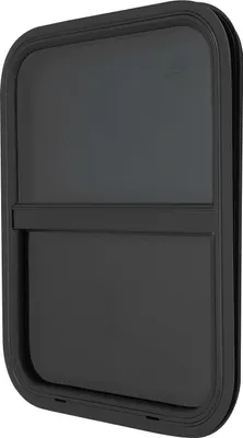 Immagine prodotto di Finestra per camper/rimorchio - Finestra scorrevole verticale - 450×750 mm - Zanzariera integrata - Vetro temperato 4 mm - Per spessore parete 6 mm - Lega di alluminio - Grigio