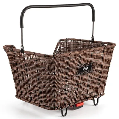 Produktbild von Fahrradkorb Hinterrad Handgeflochten, Schnellspanner, 41 x 31 x 22 cm