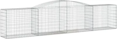Produktbild von vidaXL Gabione mit Hochbogen 400x50x80/100 cm Verzinktes Eisen
