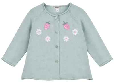 Produktbild von BONDI Baby Mädchen Strickjacke "Be happy" 86883 | Grün Größe: 104