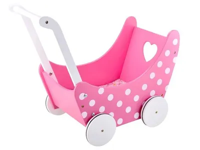 Produktbild von Retro-Holzkinderwagen für Puppen ZA2250