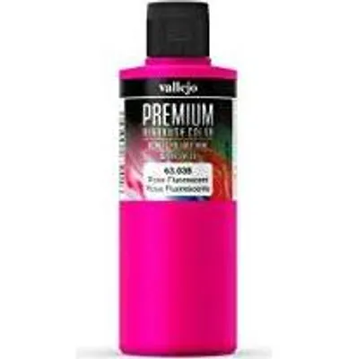 Obrázok produktu pre Prémiová fluorescenčná farba Vallejo 63035 Rose Fluo 200ml Airbrush Acrylfarbe