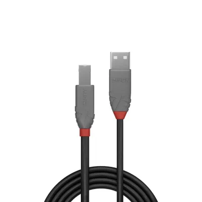 Produktbild von LINDY USB 2.0 Typ A an B Kabel, Anthra Line, 10m