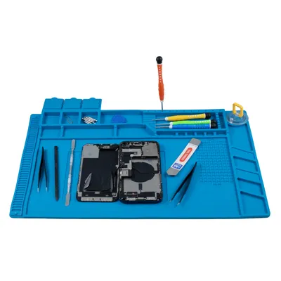Produktbild von MMOBIEL Reparatur- und Lötmatte Silikon - 45 x 30 cm – Silikonmatte Hitzebeständig bis 500°C - Werkbankmatte