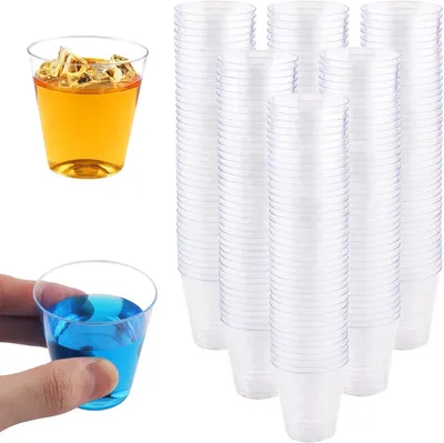 Produktbild von Shotgläser 3 cl, 200 Stück, transparent, wiederverwendbar, für Partys