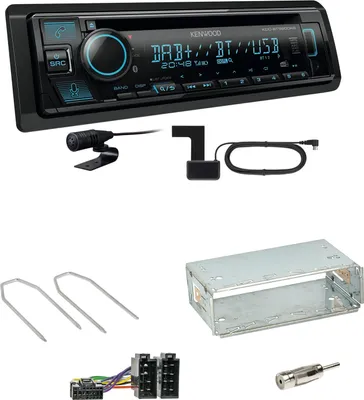Produktbild von Kenwood KDC-BT560DAB Bluetooth Digitalradio CD  Einbauset für Peugeot 206 206 CC