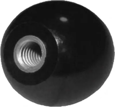 Produktbild von 5 Stück - Kugelknopf M 12 - Ø 50 mm - DIN319 - Stahlgewinde - schwarz