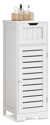 Immagine prodotto di Armadietto da bagno con cassetto e anta, colore bianco