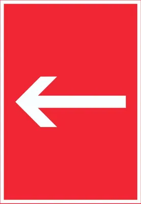 Produktbild von Richtungspfeil links Schild hochkant weiss rot Pfeil A6 (105x148mm)