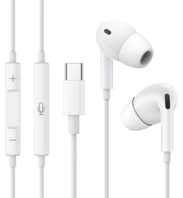 Obrázek produktu pro Sluchátka s kabelem USB-C, sluchátka do uší typu C, kompatibilní s modely 18 Pro, 17, 16, 15 a 1