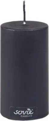 Produktbild von Stumpenkerze Schwarz, Ø 50 x 100 mm - Brenndauer ca. 28 Stunden