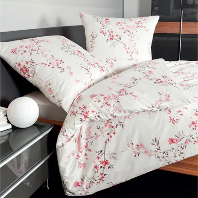 Produktbild von Janine Feinbiber Bettwäsche Davos 65036 granatrose 155x220 cm + 80x80 cm
