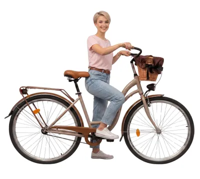 Produktbild von Dallas Bike Fahrrad 26 Zoll - Mit Weidenkorb - Damenfahrrad - 1-Gang Rücktritt - Rahmen M 17" - Braun