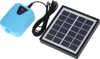 Produktbild von Garten Teich Solarbetriebene / DC Charging Oxygenator Wasser Sauerstoff-Pumpe Teichbeluefter mit 1 Ausstr?merstein Aquarium Luftpumpe 2L / min