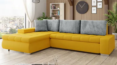 Obrázek produktu pro Rohová sedací souprava ABEL 1 - žlutá