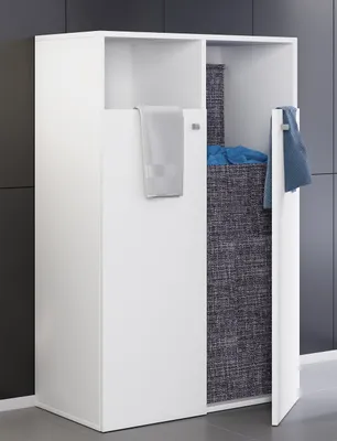 Produktbild von VCM Holz Wäscheschrank | Wäschetruhe | Wäschekorb | Maße ca. H. 110 x B. 80 x T. 39 cm - Dreso XL 2f
