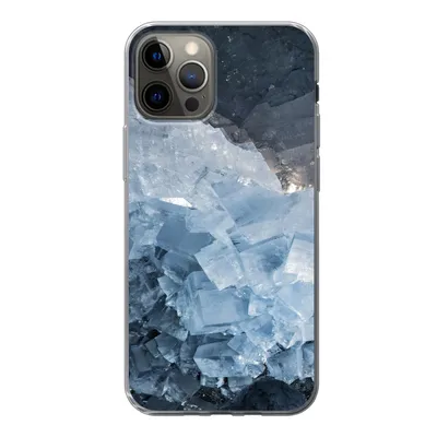 Produktbild von MuchoWow® Handyhülle Schutzhülle Hülle für iPhone 13 Pro Naturstein - Kristall - Blau Silikon Softcase Handy Hülle - Handy-Tasche