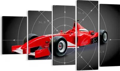 Produktbild von Bild auf Leinwand - Leinwandbild - Formel F1 Auto Geschwindigkeit - 100x60cm - Wand Bild - Wanddeko - Leinwanddruck - Bilder - Kunstdruck - Wanddekoration - Leinwand bilder - Wandkunst - EG100x60-2255