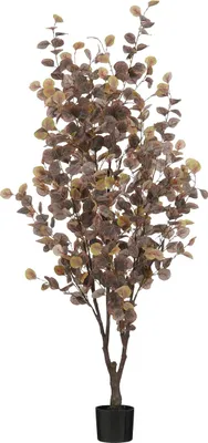 Obrázok produktu pre Sľudové dekorácie Eukalyptus umelá rastlina v kvetináči - H180 x Ø80 cm - bronzová