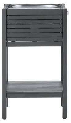 Produktbild von Dehner Spültisch Southampton, mit Edelstahl-Spüle, 52.5 x 50 x 90 cm, FSC®-es Akazienholz, anthrazit