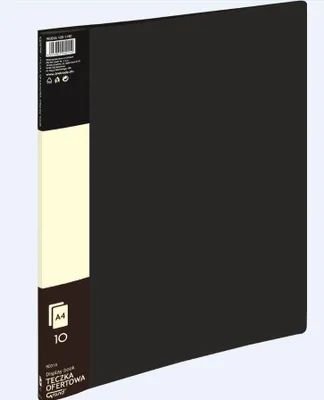 Produktbild von Angebotsmappe mit 10 Einsteckhüllen, schwarz, GRAND