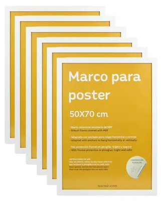 Produktbild von Set von 12 MDF Bilderrahmen Weiß für Poster und Fotos