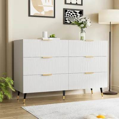 Image de Armoire à chaussures - Buffet - Grand espace de rangement - Panneau de particules blanc - Structure en bois - Multifonctionnel