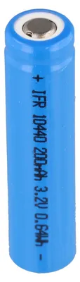 Produktbild von IFR 10440 - 200mAh 3,2V LiFePo4 Akku (Button Top) ungeschützt