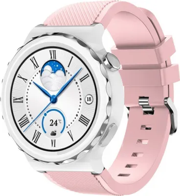 Produktbild von Strap-it Huawei Watch GT 3 Pro 43mm Silikonarmband (Hellrosa)