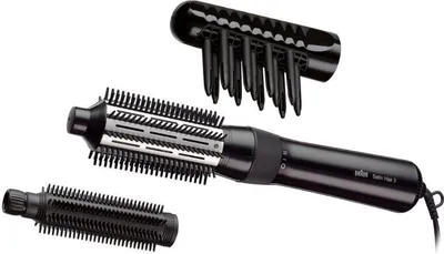 Produktbild von Braun Satin Hair 3 Airstyler Warmluft-Lockenbürste AS330 mit 3 Stylingaufsätzen