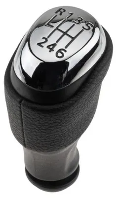 Obrázek produktu pro 328654134R Černá hlavice řadicí páky pro Renault, Clio 4 Iv Mk4, 6stupňová, chrom