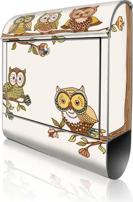 Produktbild von banjado Design Briefkasten Stahl silber mit Zeitungsfach pulverbeschichtet "Zehn-Augen-Prinzip" 38x46x12,5cm & 2 Schlüssel - Postkasten A4 Einwurf inkl. Montagematerial [BK 11173]