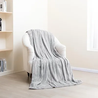 Produktbild von Kuscheldecke Flauschig Wohnzimmerdecke Überwurfdecke Weiche Decke Wohndecke Sofa 200x240cm Grau