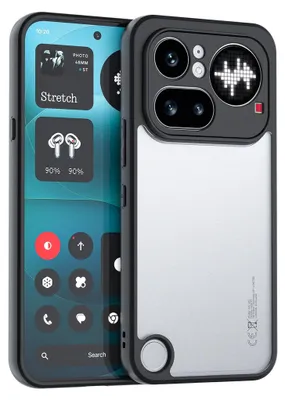 Produktbild von Handyhülle Stoßfest für Nothing Phone 4a Pro TPU PC Airbag Linsenschutz Schwarz