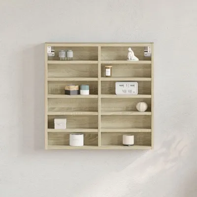 Immagine prodotto di Vetrina in rovere Sonoma 60x8,5x58 cm Materiale a base di legno
