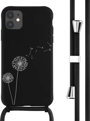 Image de imoshion Coque design en silicone avec cordon pour l'Apple iPhone 11 - Noir pissenlit