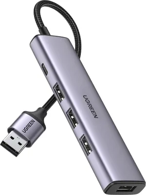 Produktbild von USB HUB Portsplitter - 4x USB 3.0 grau