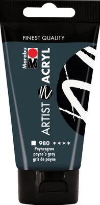 Produktbild von Marabu Artist Acryl, Paynesgrau 980, 75 ml