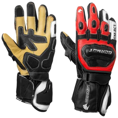 Immagine prodotto di Guanti da moto Germot Minneapolis, nero/sabbia/rosso/bianco, 9