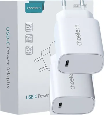 Obrázok produktu pre Nabíjacia súprava Choetech Q5004 20W Pd Iphone 12/13 White 2Szt
