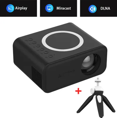 Produktbild von ZELURXX Mini Beamer, Tragbar, Unterstützt drahtlose Verbindungen, Bietet mehrere Schnittstellen, Drei Befestigungsmöglichkeiten, 11 x 9 x 5 cm