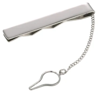 Produktbild von DonDon® Herren Krawattenklammer Krawattennadel – silber Hochglanz