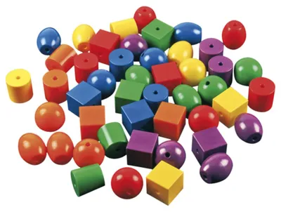 Produktbild von Eduplay Mega Fädelperlen Spielzeug Set - Buntes Lernspiel für Kinder