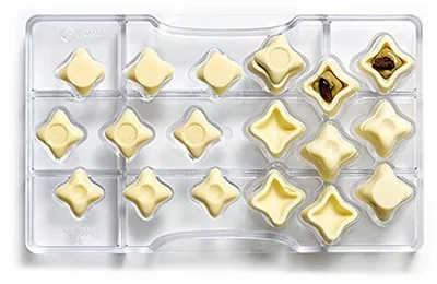 Pralinenform Fantasie 20 x 12 x 2,3 cm, Polycarbonat, transparent