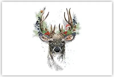 Produktbild von Poster - Poster ohne Rahmen - Surrealismus Hirsch Boho - 91,5x61 cm - Wand Bild - Wanddeko - Wandbilder - Kunstposter - Wandposter - Bilder - Kunstdruck - Wanddekoration - Wandbild - P2XAA91x61-4486